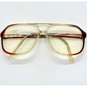 Vintage Zimco Kennedy Aviator Eyeglasses Frames Brown Fade 58-16-145